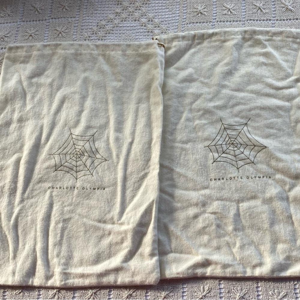 Charlotte Olympia dust bag 2 piece lot